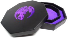 Raven Dice Tray With Dice Staging Area and Lid
